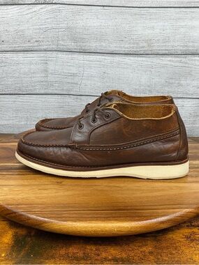 Red Wing 9143 Hand Sewn Brown Leather Moc Toe Chukka Boots Men’s Shoe Size 10